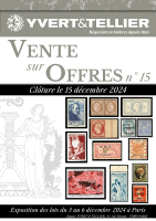 Vente sur Offres n° 15 - YVERT et TELLIER